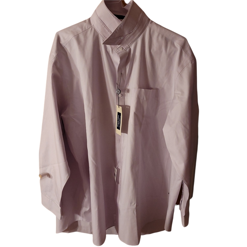 NWT Roberto Villini Light Purple Button Down Shirt 18 1/2 34-35  Travel Non Iron